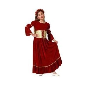 BigBuy Carnival Маскировъчен костюм за деца Средновековна царица Размер 5-6 години