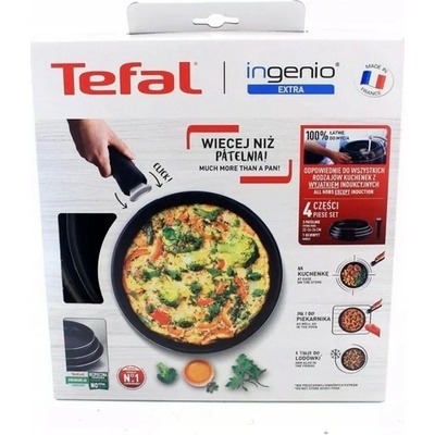 Tefal Ingenio Extra 4 dílná sada pánve + 1 odnímatelná rukojeť 22 24 26 cm