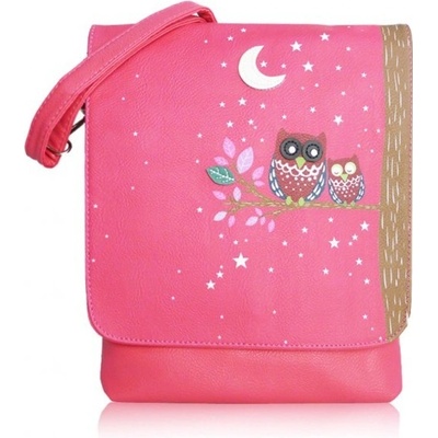 Kabelka Owl Moon crossbody růžová ružová