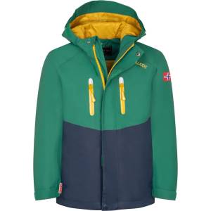 TROLLKIDS Детско водоустойчиво яке Trollkids Kid's Nusfjord Jacket Waterproof jacket - Jungle Green / Navy - размер 140 (EU) (703-3296-0618)