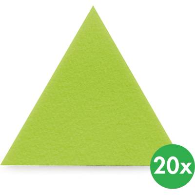 B2B Partner Akustický panel, samolepící, trojúhelník, 20x20x20 cm, 20 ks, zelená