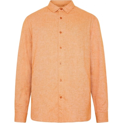 KnowledgeCotton Apparel Мъжка риза с копчета KnowledgeCotton Apparel Regular Fit Heavy Twill Flannel Shirt - Pumpkin Spice (033-2930-0412)