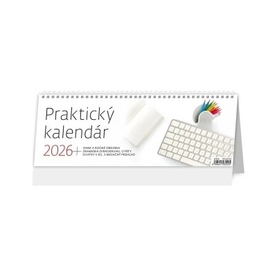 PPRAKTICKÝ, stolový, týždenný, stĺpcový, 64+2 str., 336x121mm 2026