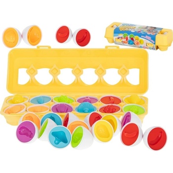 Pomôcka edukačná usporiadavač Vajíčka MATCHING EGGS 12ks