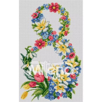 Image 1 of Milena Style Картичка за 8-ми март конци dmc