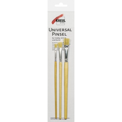 Kreul Universal Bristle Комплект плоски четки 3 бр (723002)