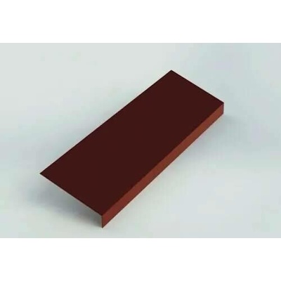 Podkladní okapnice r.š.200mm pozink lakovaný RAL 3009 červená oxid s folií dl.2m