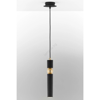 JUPITER 2003 - Пендел ALAS 1xGU10/10W/230V черен/златист (10702003)