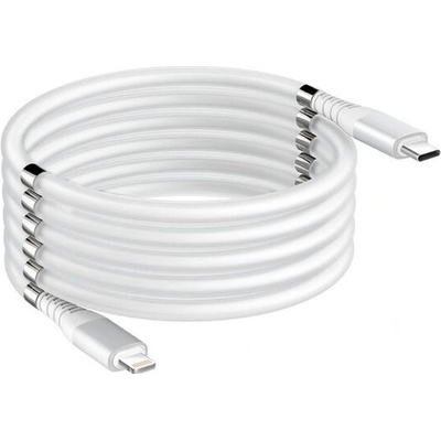 Stablecam 1DJ2039 Magnetický samonavíjací USB nabíjací (Type-C to Lightning), 180cm