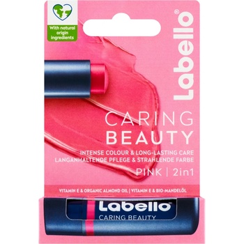 Labello Caring Beauty Pink farebný balzam na pery 4,8 g