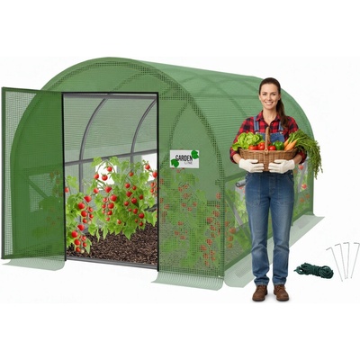 Garden Line ZAHRADNÍ FÓLIOVÝ TUNEL 3 SEGMENTOVÝ 3 x 2 x 2 M ZELENÝ