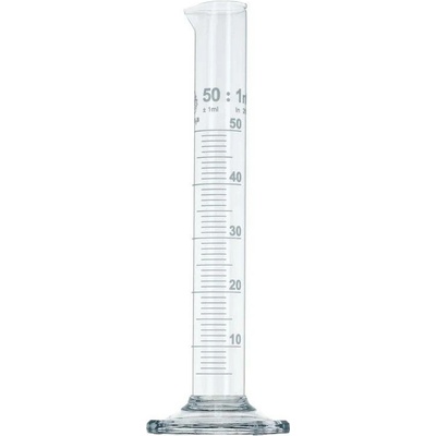 Simax odmerný valec sklenený, trieda presnosti B, číry, vysoký 50ml