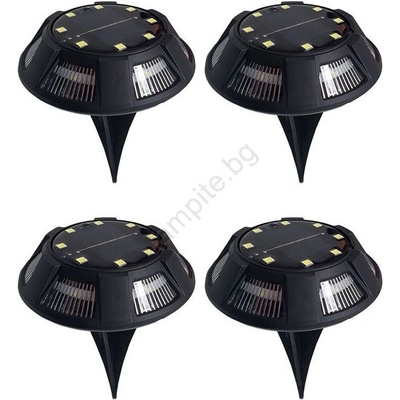 Baterie Centrum КОМПЛЕКТ 4x LED соларни лампи LED/1, 2V 200 mAh IP44 (BC0551)