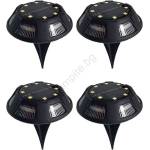 Baterie Centrum КОМПЛЕКТ 4x LED соларни лампи LED/1, 2V 200 mAh IP44 (BC0551)