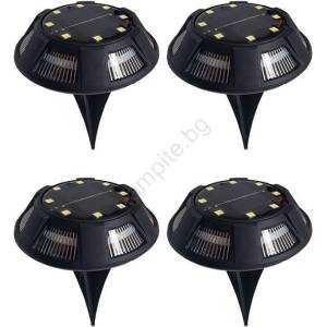 Baterie Centrum КОМПЛЕКТ 4x LED соларни лампи LED/1, 2V 200 mAh IP44 (BC0551)