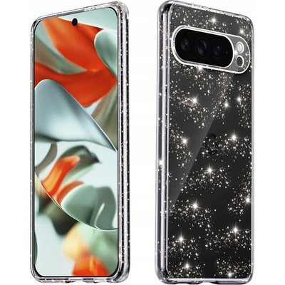 Techsuit SparkleSkin Series puzdro (trblietavé) pre Google Pixel 9 Pro XL priehľadné