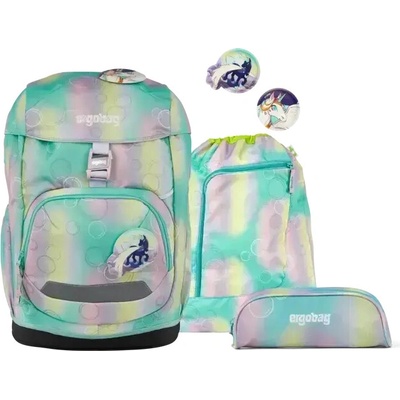 Set školského batoha a príslušenstva Ergobag Flex 23 l ružová,tyrkysová