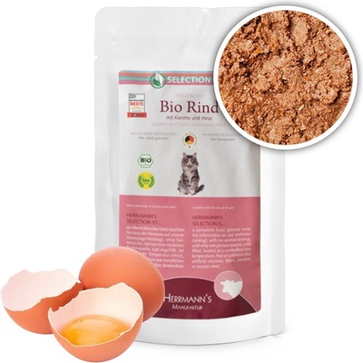 Herrmann Bio Hovězí maso s mrkví a jáhly 100 g
