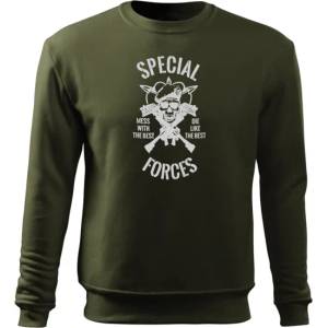 DRAGOWA мъжки суитшърт Special Forces, маслиненозелен, 300г/м2 (5389)
