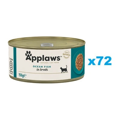 APPLAWS Cat Adult Ocean Fish in Broth oceánske ryby vo vývare 72x 156 g