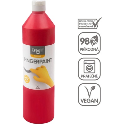 Creall prstová farba 750 ml červená