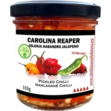 Chilli Manufaktura Nakládané chilli Carolina Reaper Jolokia Jalapeno 110 g