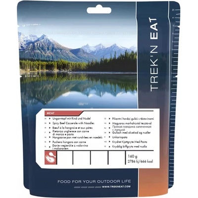 Trek'n eat Pikantný hovädzí guláš s cestovinami 160 g