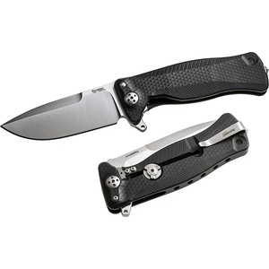 lionSTEEL sr11a bs / Удобно джобно ножче с твърда титаниева рамка и лека дръжка ergal - черно (lion0147)