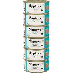 Applaws Консерва за котки с риба тон в бульон 6 x 156 г