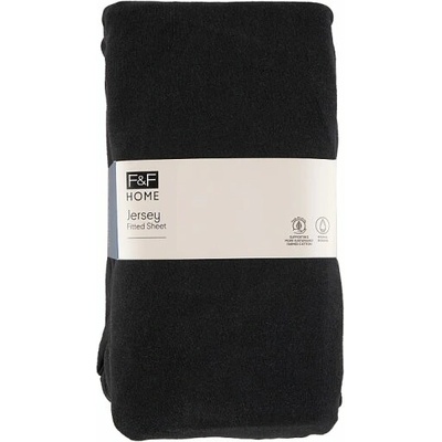 F&F Home Easy Care Black napínacia plachta 220x200x25