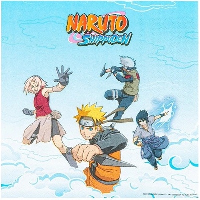 CHAKS Ubrousky papírové Naruto Shippuden 33x33cm 20ks