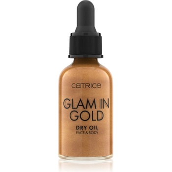 Catrice Glam In Gold Dry Oil сухо масло с блестящи частици за лице и тяло цвят 010 Stay Golden! 30ml
