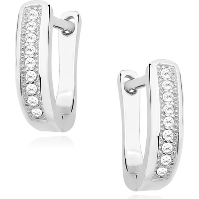 Lunica Klasické stříbrné náušnice 0092