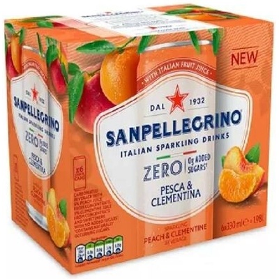 Sanpellegrino zero pesca e clementina limonáda broskev a klementinky 6 x 330ml