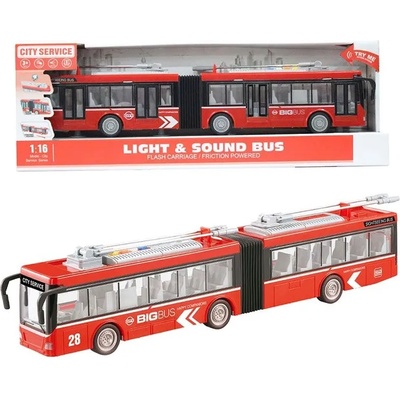 Детска играчка Ocie City Service - Градски тролейбус, 1: 16, червен (OTG0922815)