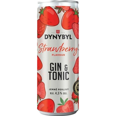 Dynybyl Gin&Tonic Strawberry 4,5% 0,25 l (plech)