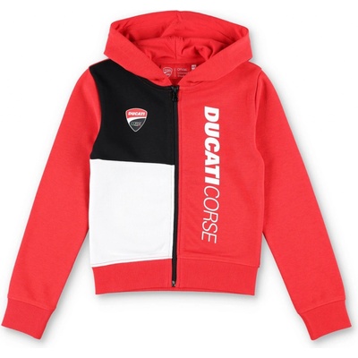 Ducati Corse detská mikina červená biela