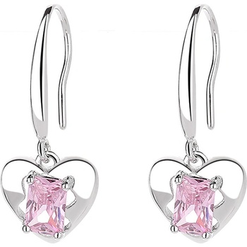 DELIS Обеци "Сърце", сребро 925, jw826, с родиево покритие (jw826)