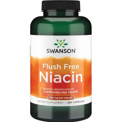 Swanson Flush Free Niacin, 500 mg, 240 капсули, Swanson (SWU1021)