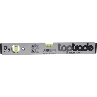 TopTrade vodováha strieborná, 2 libely, 1800 mm
