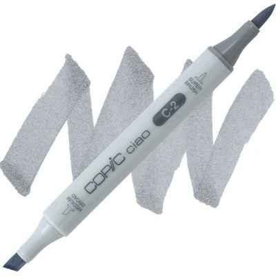 Lihová fixa COPIC Ciao oboustranná Brush & Chisel, Cool gray 2 (C2)
