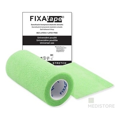 ALFA VITA, s.r.o. FIXAtape STRETCH Samofixačné elastické ovínadlo farba fluorescentná zelená, 10 cm x 450 cm 1 ks