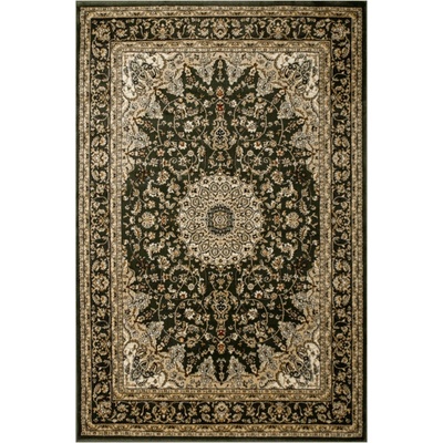 Najkoberce Super Rose 3558A ornament rozeta tmavozelený