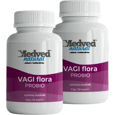 Medveď natural 2x VAGI flora 2 x 30 kapsúl