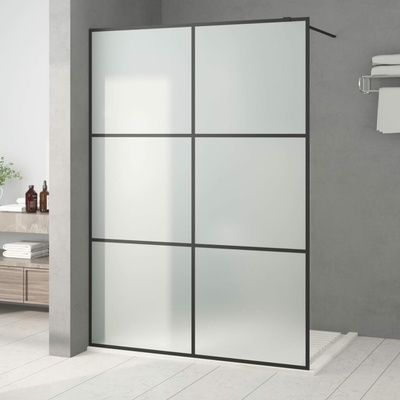 Petrashop walk-in černá 140 x 195 cm mléčné ESG sklo Černý