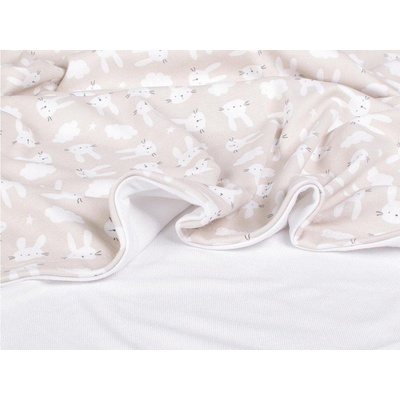 Kaarsgaren Obojstranná bambusová deka Béžový zajac