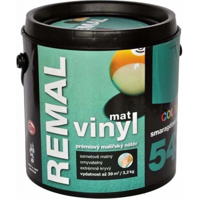 BARVY A LAKY HOSTIVAŘ, REMAL VINYL COLOR MAT - smaragdovo zelená - 3,2 Kg