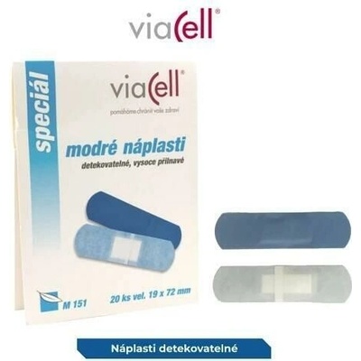 Viacell M151 modré detek.náplasti, 20ks
