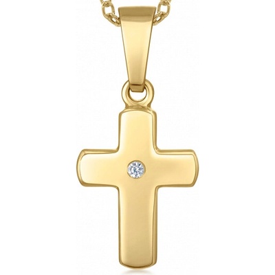 Sofia zlatý prívesok krížik s diamantom PAC301 061