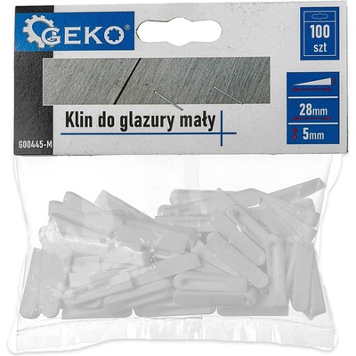 Montážne plastové kliny na dlažbu a obkladačky 28 x 5 x 5 mm, 100 ks, GEKO